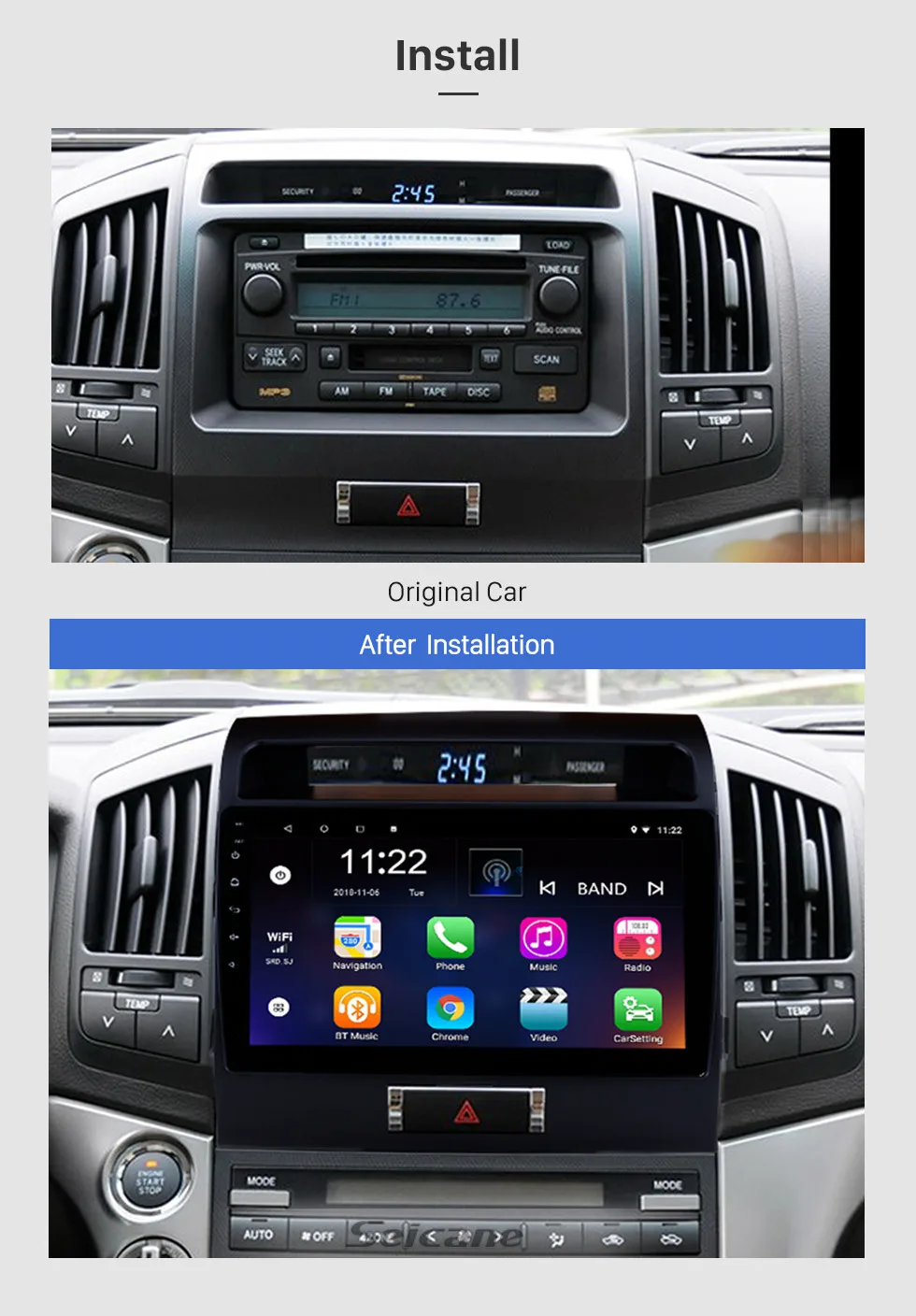 Clearance Seicane 10.1" Android 8.1/9.0 Multimedia Player for 2007-2017 Toyota Cruiser FJ Auto Radio Car GPS Navigation with 3G WiFi SWC 1 Clearance Seicane 10.1" Android 8.1/9.0 Multimedia Player for 2007-2017 Toyota Cruiser FJ Auto Radio Car GPS Navigation with 3G WiFi SWC 1
