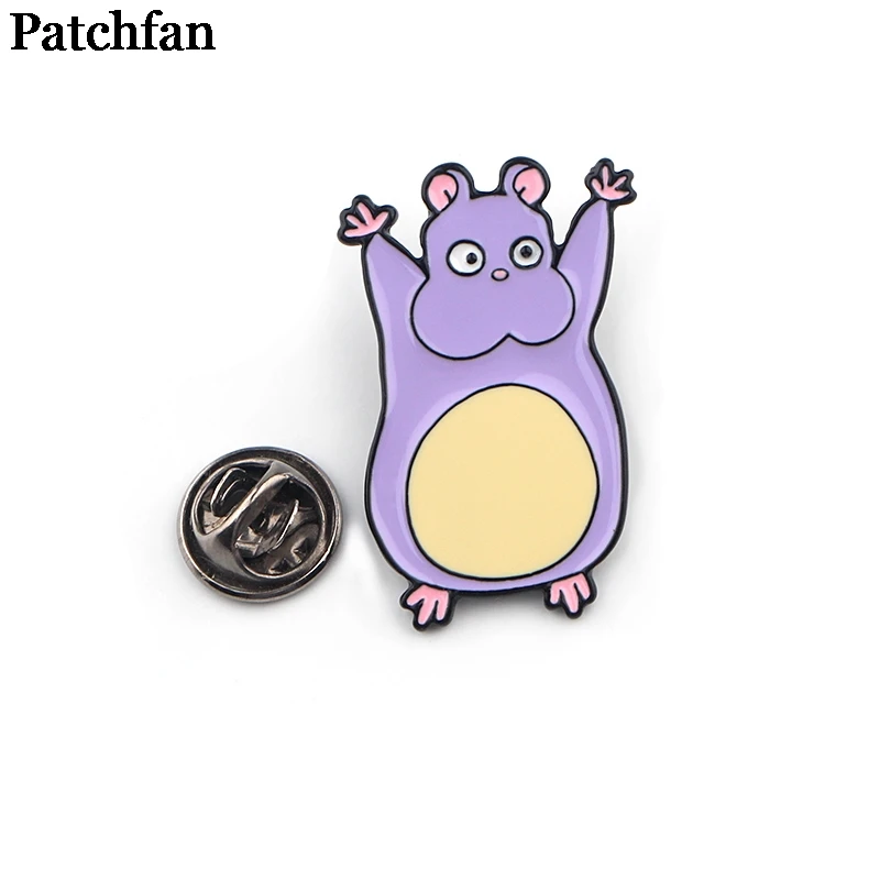 Patchfan мультяшная мышь самодельные Броши мужские и женские Прайд цинк эмаль шпильки медаль для рубашки рюкзак одежда сумка Украшение значок A2268