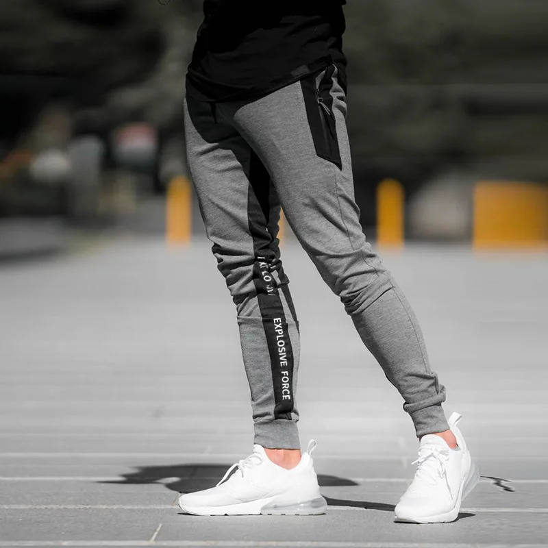 

Spring And Summer New Style Muscle Brother Sports Casual Fitness Trousers Men Slim Fit Running Training Squat Skinny Pants