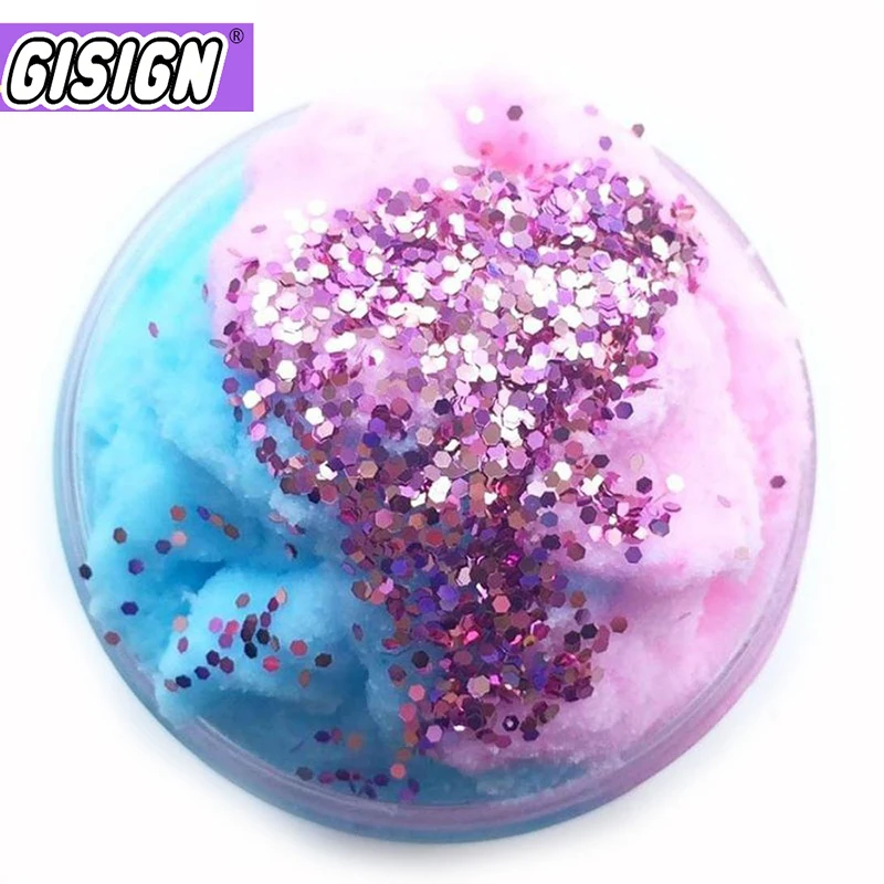 60ml Cloud Slime Fluffy Supplies Polymer Clay Charms Slime Glitter  Playdough Magic Colored Sand Plasticine Toys For Children - AliExpress