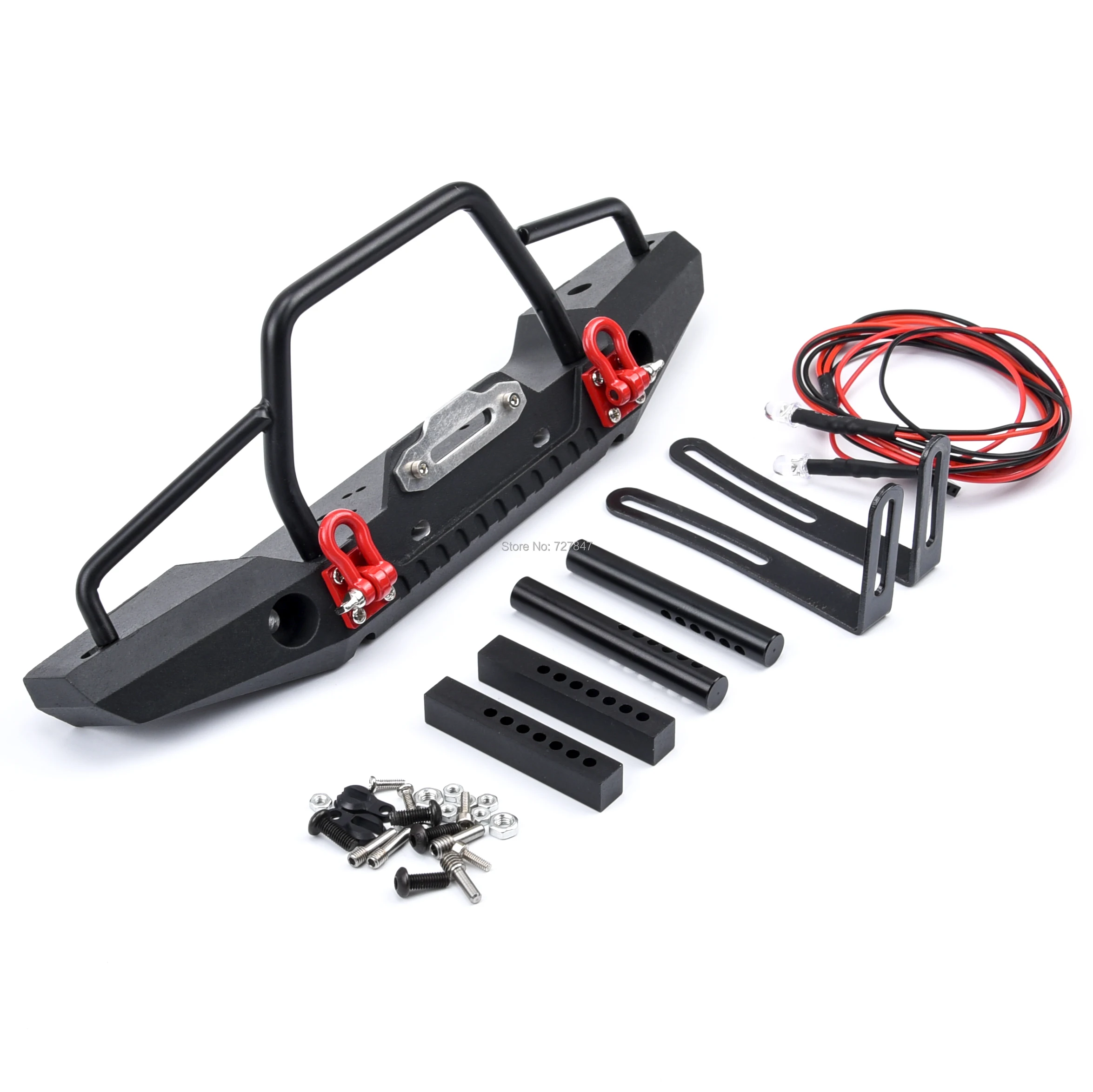 Metal Rear Bumper Tow Trailer Hook Drop Hitch Receiver For 1/8