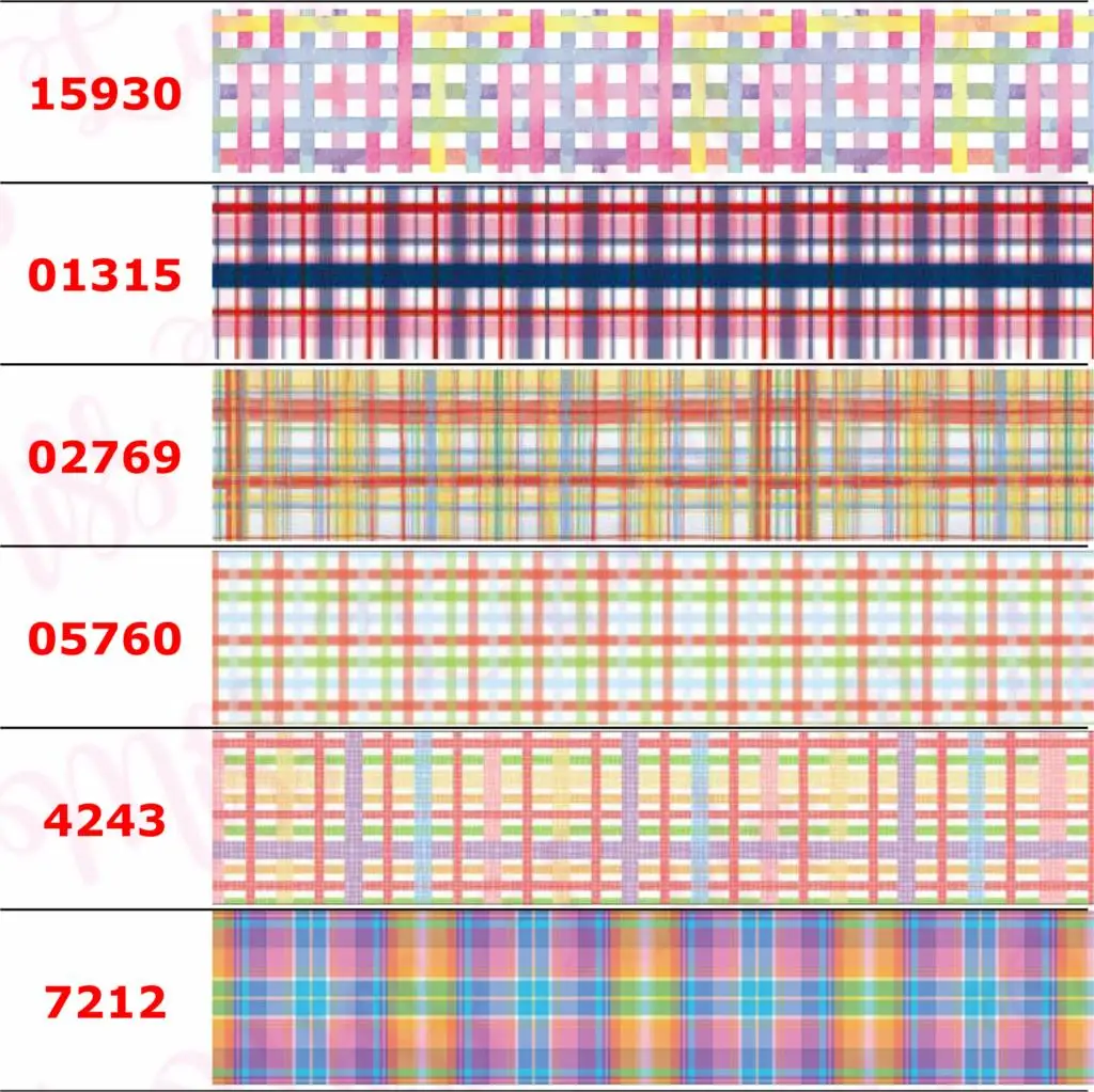 16 мм-75 мм Геометрическая проверка серии с принтом корсаж/эластичная лента мультфильм градиент цвета DIY бантик для волос 50 ярдов/рулон