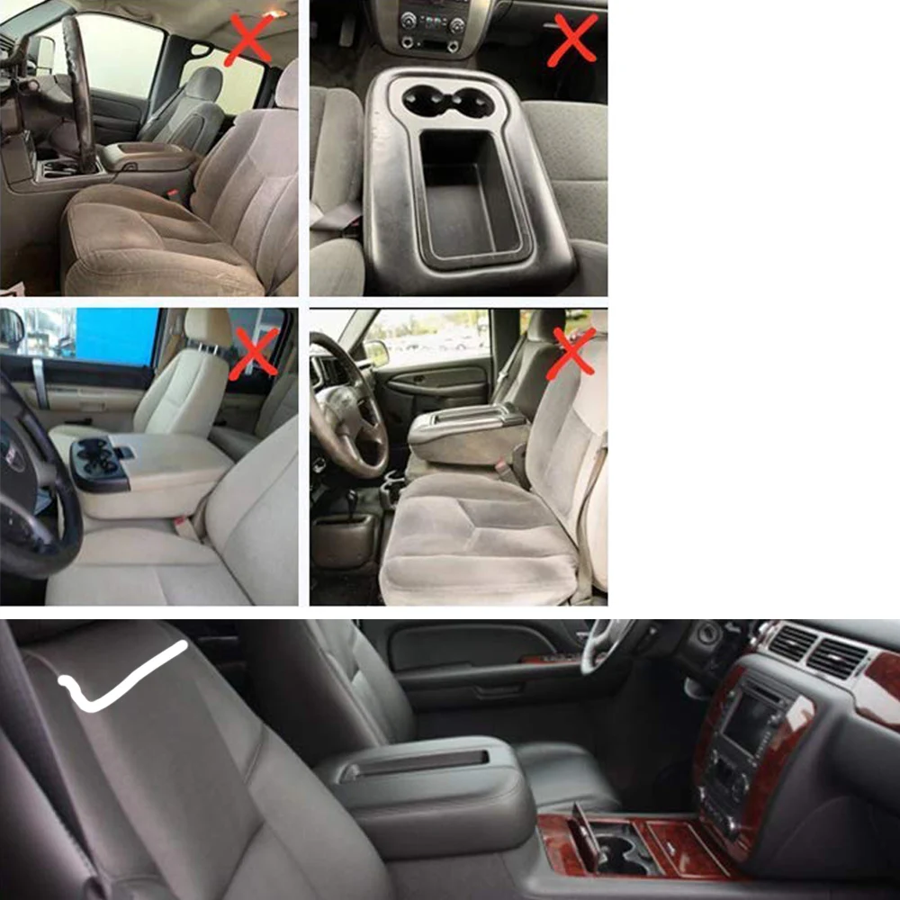 Крышка центральной консоли, крышка подлокотника, комплект для 2007- Chevy Avalanche Silverado Chevrolet Suburban Tahoe GMC Sierra Yukon XL LT Z7