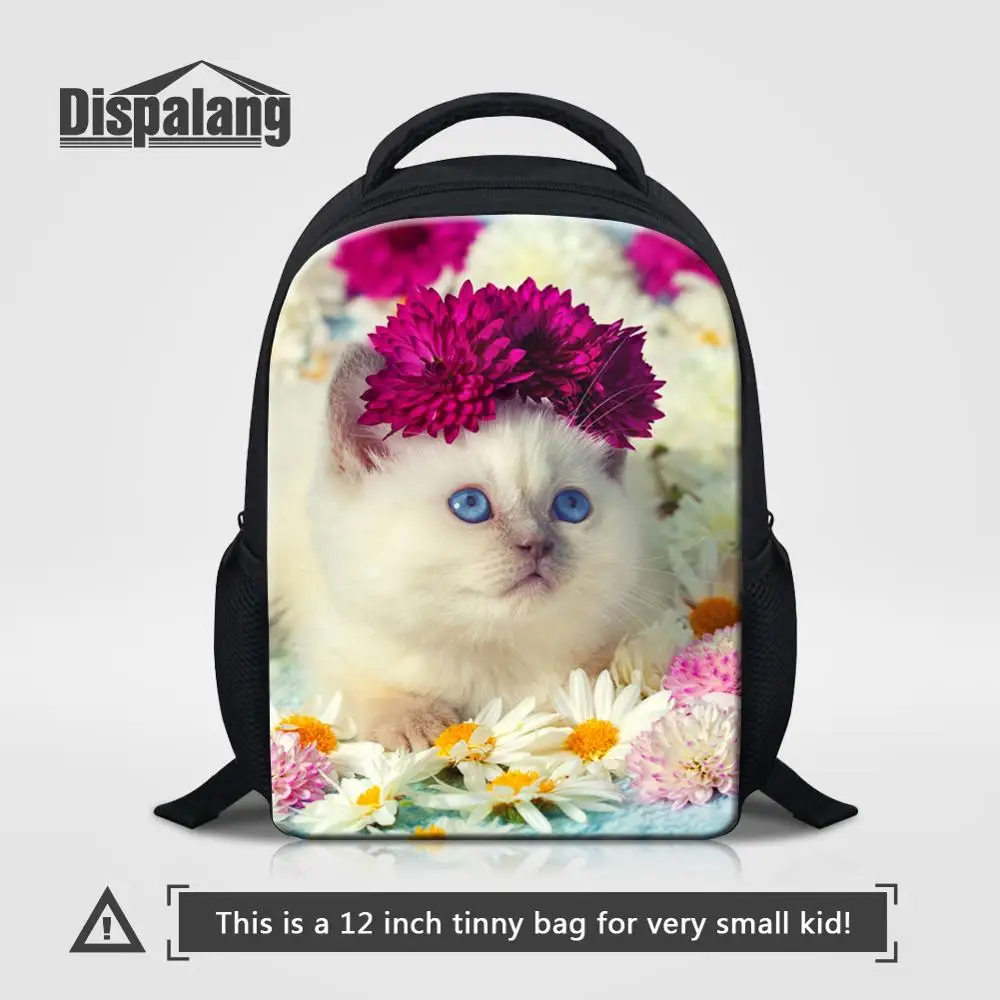Backpack12 12 дюймов мини рюкзак для девочек полиэстер школьные сумки животные кошка печать детский сад Bookbags дети ежедневно рюкзак Sac Dos - Цвет: Backpack12