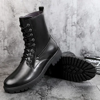 

Men's Motorcycle Boots Ankle Boots Military Boots Fashion Martin Boots Plus Cotton Plus