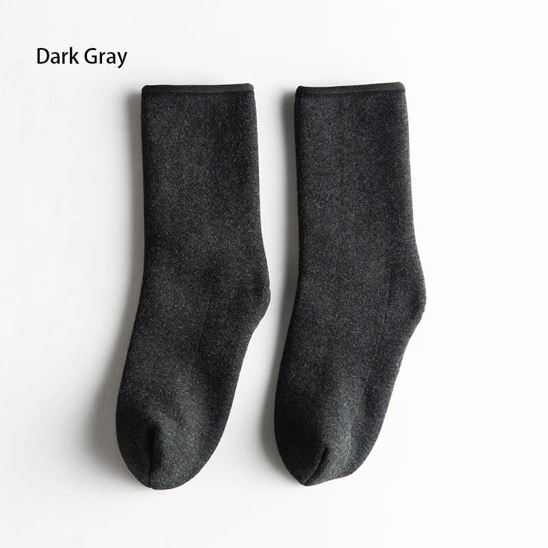 Зимние кашемировые носки новые бархатные толстые теплые зимние носки без пятки с холодным пухом мягкая хлопковая одежда, шесть пар - Цвет: Dark Gray(6 pairs)
