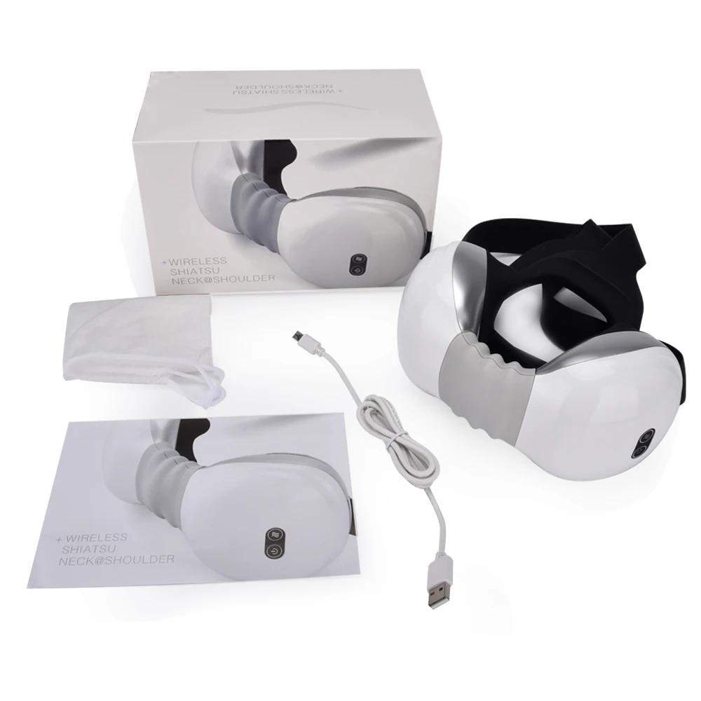 

Smart Neck Massager With Heat U-Shape Cervical Back Kneading Shoulder Shiatsu Rechargeable Infrared Heat Therapy For Health Care