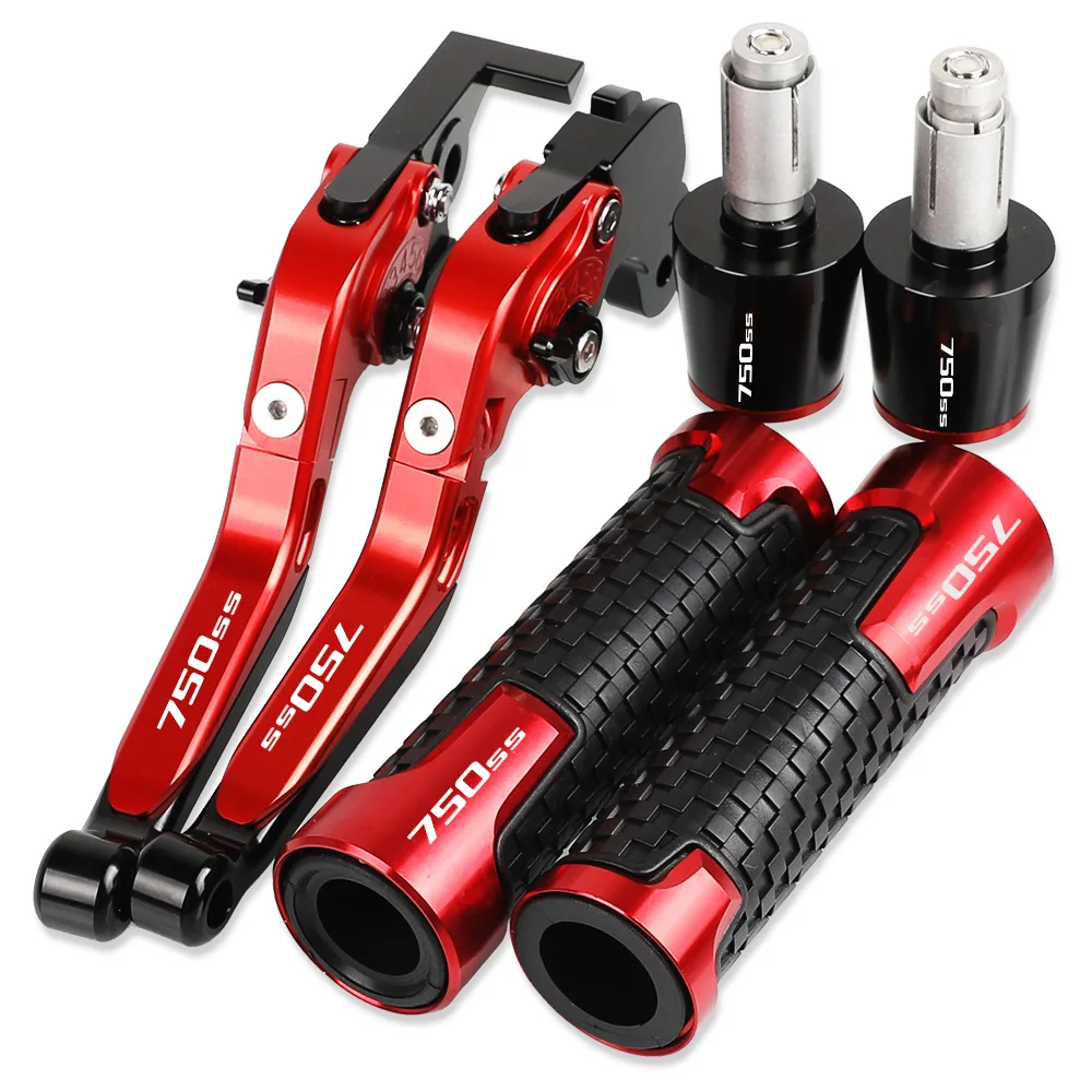 

750SS 750 SS Motorcycle Aluminum adjustable Brake Clutch Levers Handlebar Hand Grips ends For DUCATI 750SS 1999 2000 2001 2002