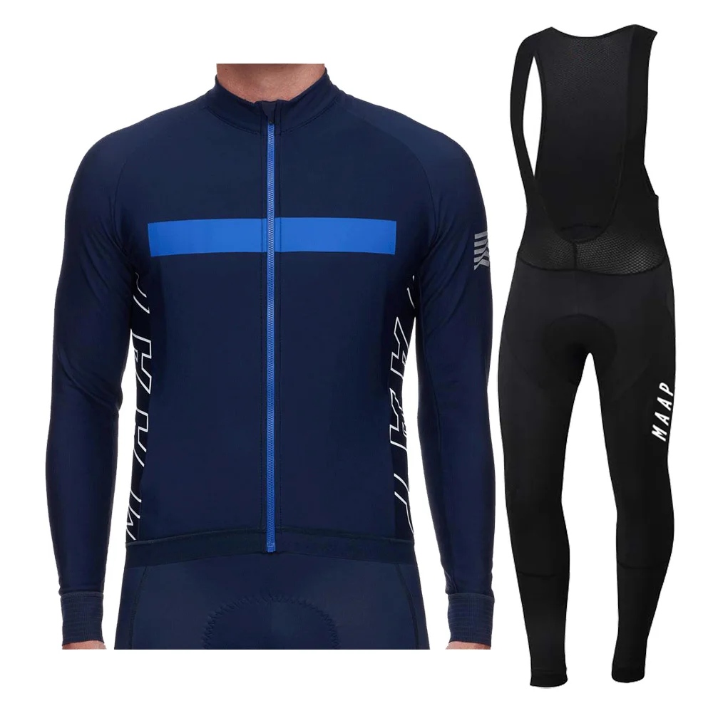 Abbigliamento ciclismo inverno winter thermal long sleeve cycling jersey kit MTB bike winter culotte largo ciclismo hombre