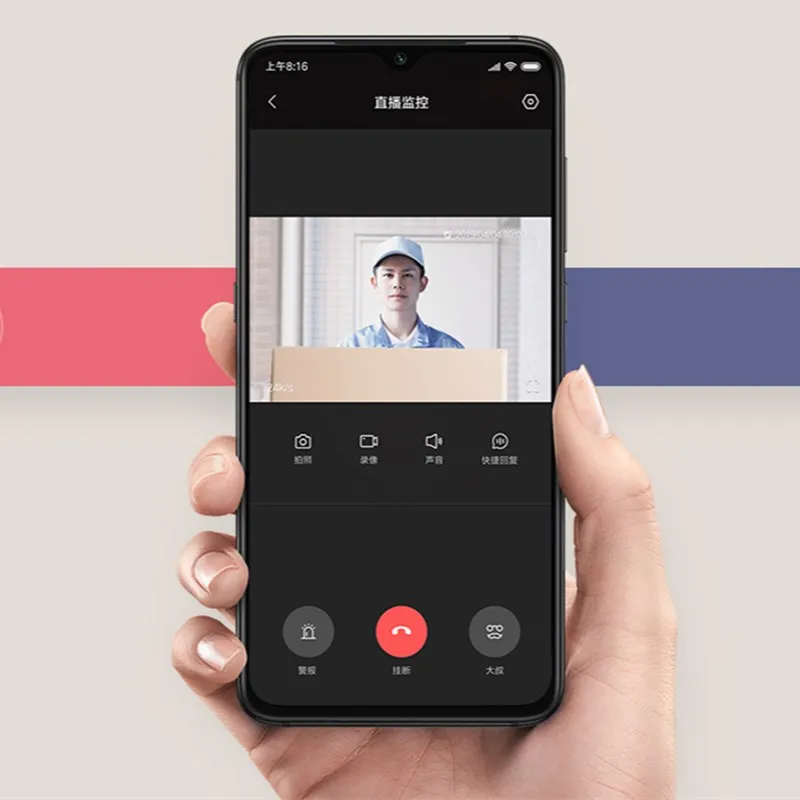 Xiaomi Zero AI распознавание лица 720P ИК ночного видения видео дверной звонок набор обнаружения движения SMS Push домофон Облачное хранилище