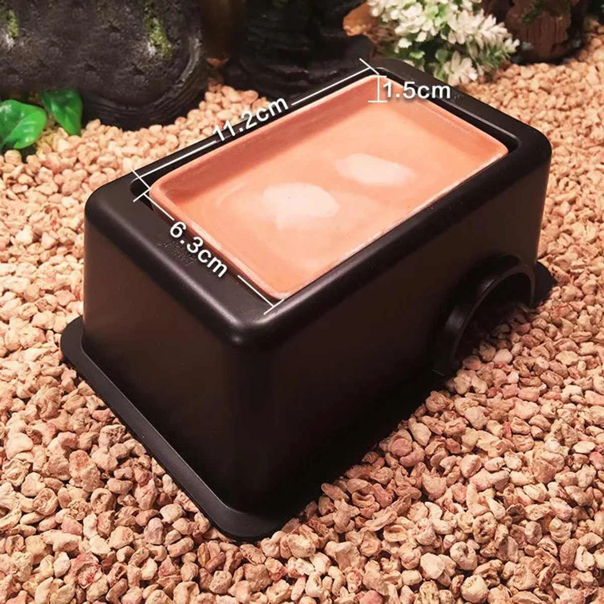 

Crawler Box Tortoise Reptile Humidifier Bowl Water Decoration Lizards Drinking Vivarium Hiding Cave Sink Basin Reptiles Supplies