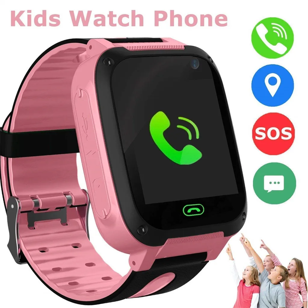 CARPRIE Детские умные часы S4 Детские умные часы телефон, LBS/gps sim-карта ребенок SOS Вызов локатор камера экран для Android IOS телефоны