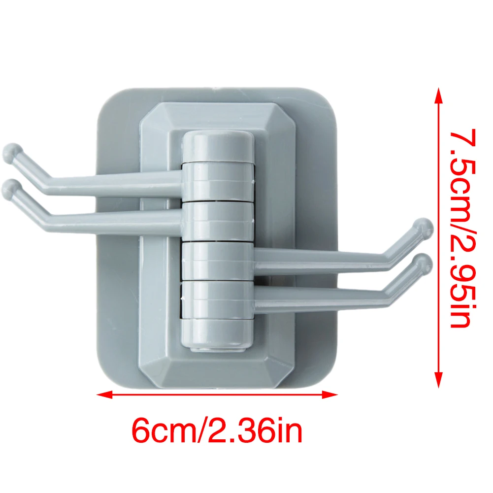 Многофункциональная вращающаяся 4 Соединенные крюки кухонная настенная полка для ванной полотенце кронштейн для хранения не-гвоздь немаркировочный набор рыболовных крючков