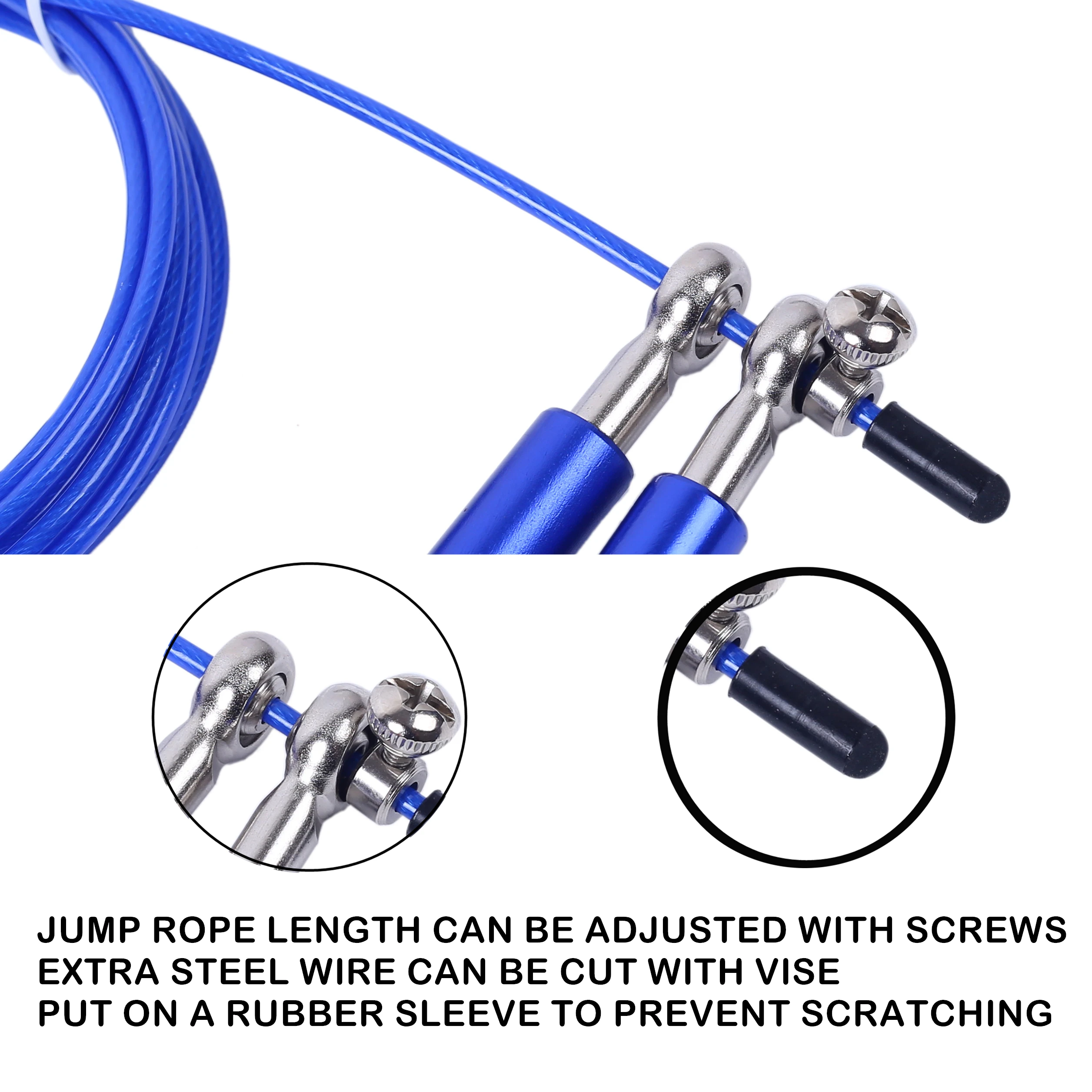 Crossfit Speed Jump Rope 3M METAL BEARING Handle adjustable Skipping Rope For corda rope Boxing Fitness Skip Workout Training