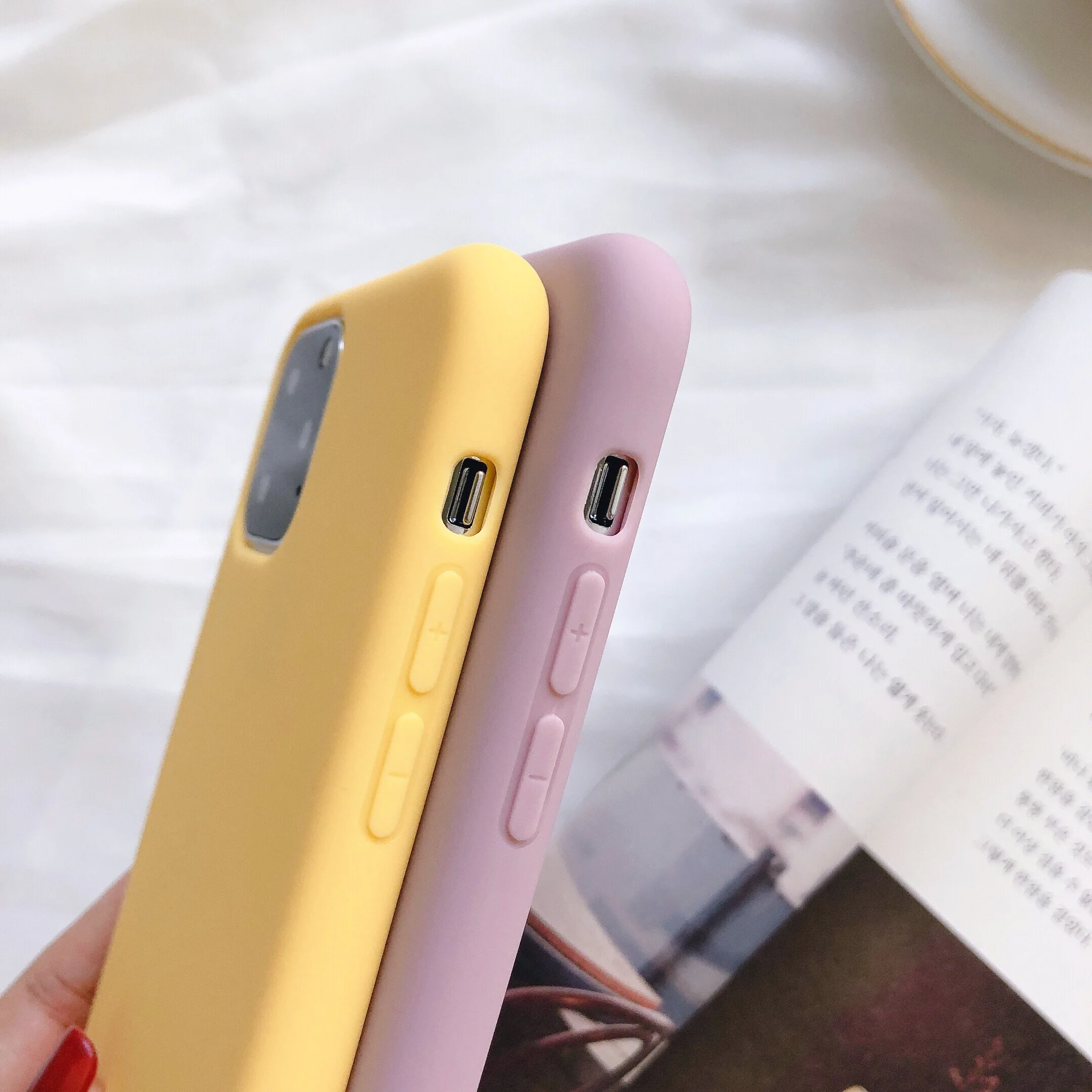 Карамельный цвет iPhone XS 11 Pro Max матовый чехол для телефона XR XS Max X 11 8 Plus iPhone 6 6S 7 Plus 11 Pro Мягкий силиконовый чехол