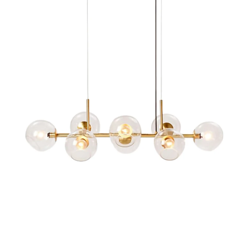 

Modern Loft Glass Ball LED Pendant Lights Nordic Creative E14 Hanging Light Fixtures FOR Living Dining Room Bedroom Kitchen Bar