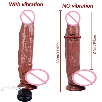 300MM*60MM Vibrating Dildo Skin Feeling Huge Penis Sex Toys Realistic Lesbian Erotic Strapon Big Dick Adult Sex Product 6
