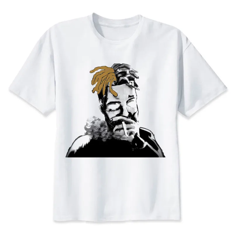 Новое поступление, Мужская футболка в стиле хип-хоп Xxxtentacion, футболки с рэпером, белая футболка, Забавный принт с героями мультфильмов для мужчин и женщин - Цвет: 2354