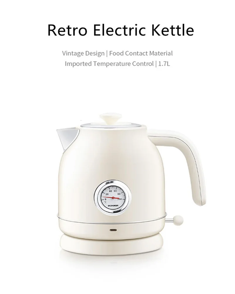 Xiaomi Mijia Ocooker Электрический чайник импорт контроль температуры 1.7л большой емкости с часами дисплей для дома