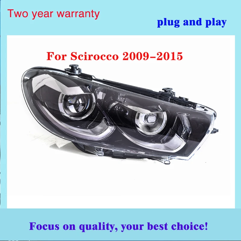 Автомобильный Стайлинг для VW Scirocco фара 2009- для Scirocco 1,4 T 2,0 T фара светодиодная DRL Передняя Биксеноновая линза двойной луч HID комплект