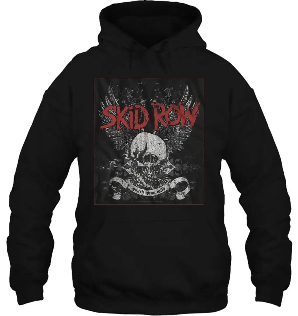 Мужская толстовка с капюшоном Skid Row Youth Gone Wild с крылатым черепом мужская толстовка с тяжелым металлом альбом Merch женская уличная одежда
