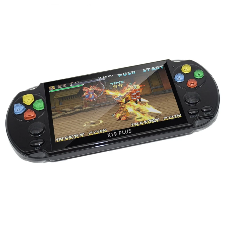 X19 PLUS Ретро портативная Аркада 5 1 дюйма PSP игровая консоль большая Sn NES GBA двойная