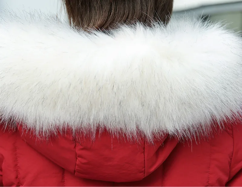 Plus size winter coat women padded cotton hooded women long jacket outwear slim white warm vintage female parka new 2019 DR1195 (7)