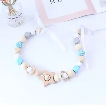

Kids Room Decor Baby Stroller Decorative Pendant Newborn Wooden Teethers