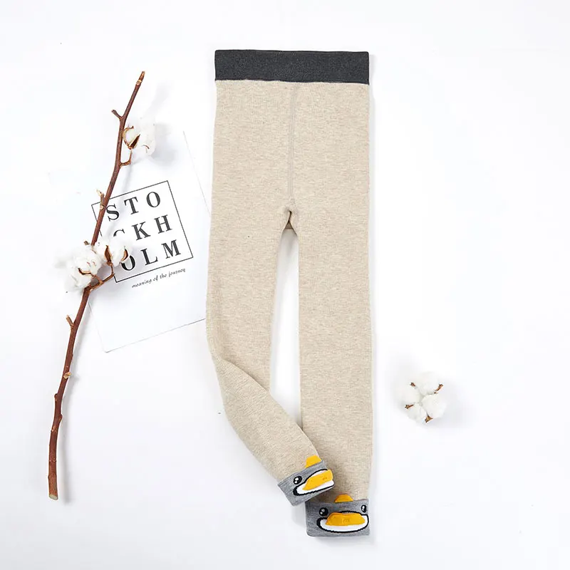 9 YWHUANSEN от 0 до 8 лет, супер толстые детские леггинсы для девочек, зимние вельветовые Детские теплые штаны с флисовой подкладкой штаны для малышей с изображением животных - Цвет: 9