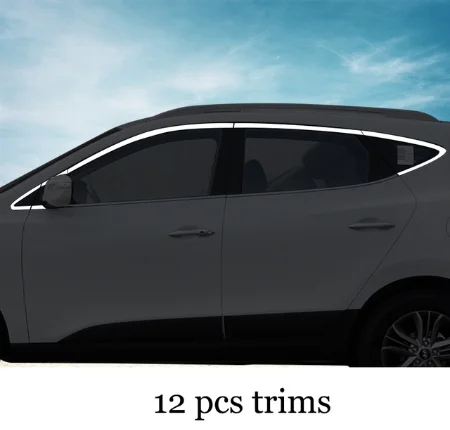 Нержавеющая сталь окна автомобиля планки для hyundai tucson 2010 2011 2012 2013 ix35 tucson ix - Цвет: 12 pcs trims