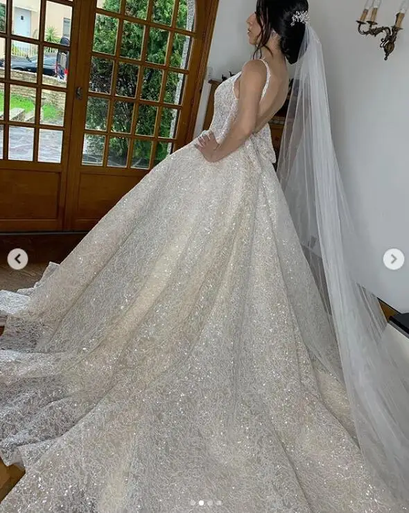 Дубай Свадебные платья robe de mariee vestido de noiva casamento Саудовская Арабская свадебное платье с хвостом и бантом gelinlik