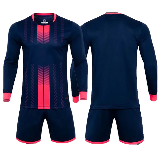 ONBaoFu 2019-2020 Custom Football Uniform Soccer Jersey Set for Mens Adult Kids Boys Long Sleeve Jacket Coat and Trousers with Zipper 