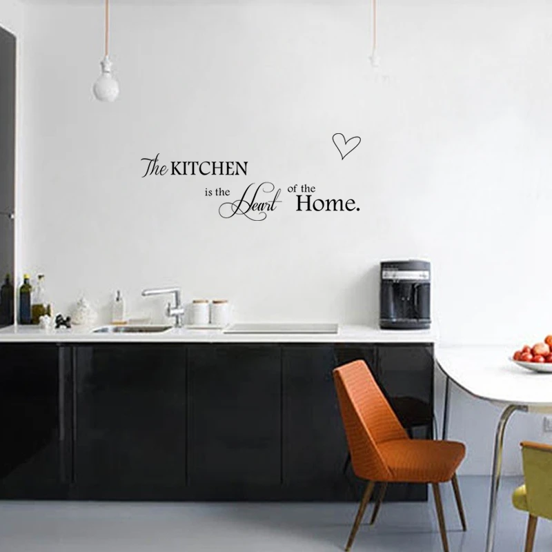 The Kitchen Is The Heart Of Home Quotes Wall Stickers Room Decoration Decals Diy Vinyl Art