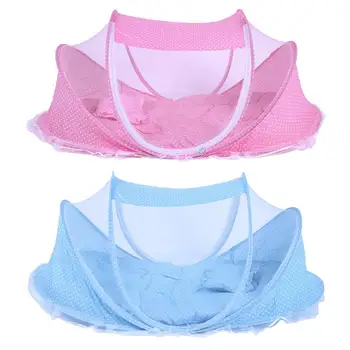 

Foldable Baby Kids Music Mosquito Nets Bed Mattress Pillow Three-piece Suit Infant Bed Tent Crib Sleeping Cushion collapsible
