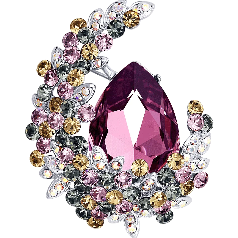 

Swarovski element crystal brooch fashion atmospheric corsage pin annual party banquet wear