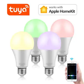 

Work For Alexa Google Home tuya / Apple Homekit smart life LED Samrt lamp RGB bulb App Siri Echo Vioce Control For Alexa Google