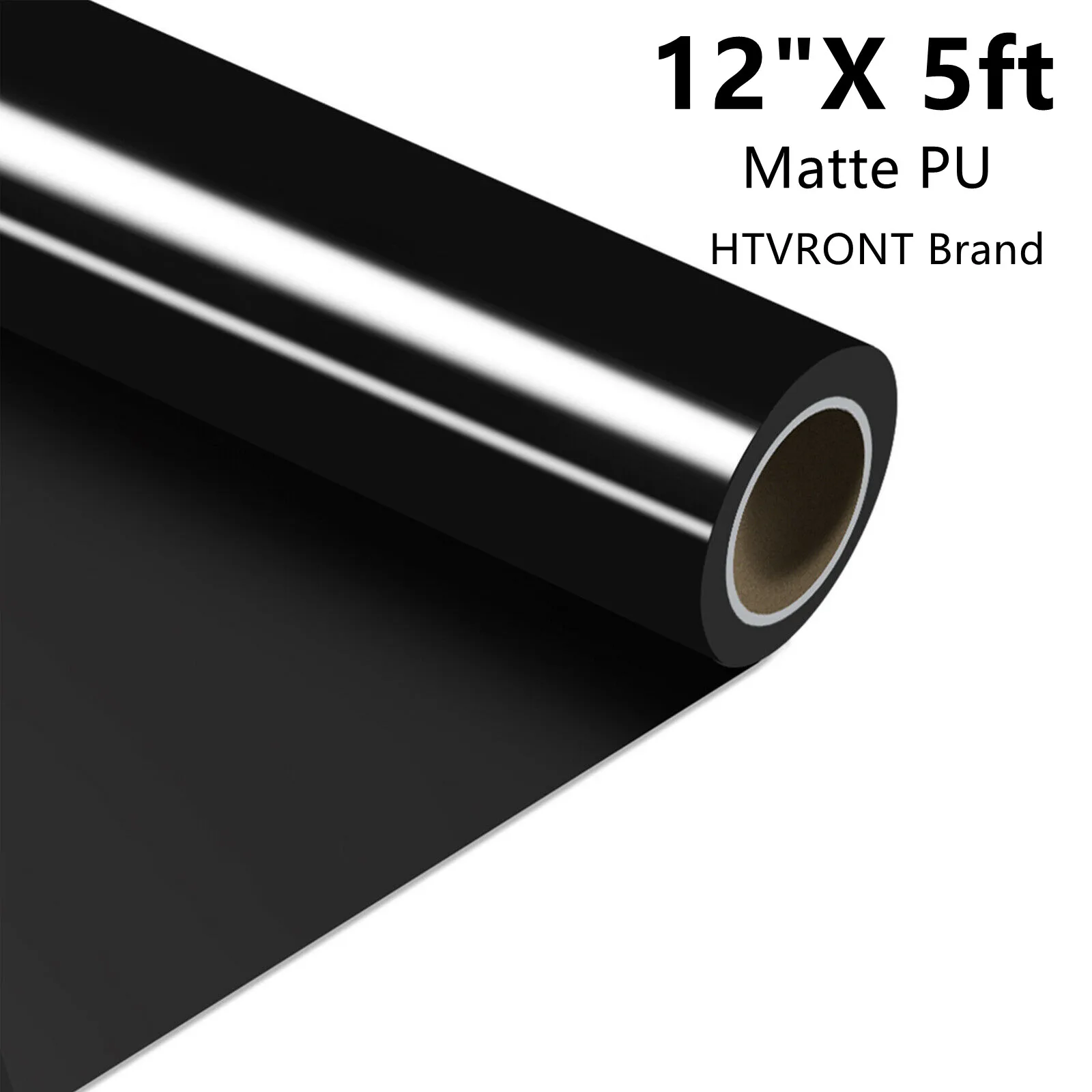 12"X 5ft/30x152cm HTVRONT Heat Transfer Matte PU Elastic Vinyl for Printing Clothing T-shirt DIY Cricut Iron on HTV Roll Film