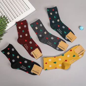 

Snowflake Sock for Woman Crew Kawaii Women Socks Christmas Sox Cartoon Warm Cute Cotton Autumn Winter Female Trendy Calcetines