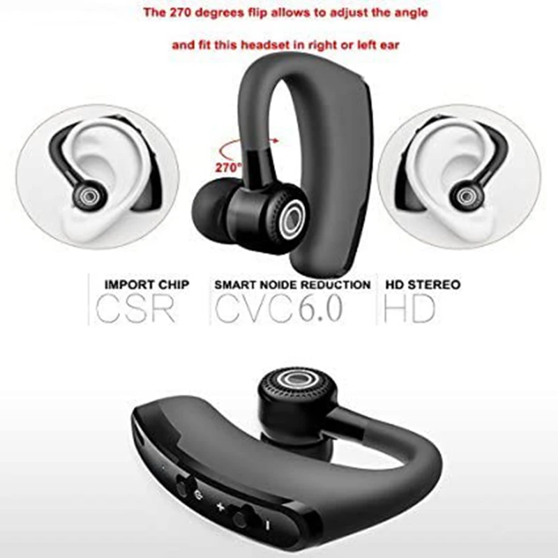 V9 Handsfree Wireless Bluetooth Headphone with Mic Voice Control Wireless Bluetooth Headset for Drive Noise Cancelling