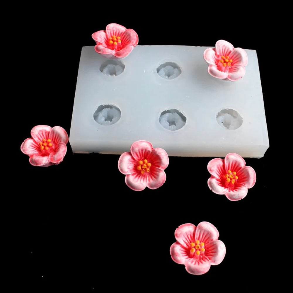 6 шт. форма цветка помадка торт Силиконовая Форма Ремесло шоколадная для выпечки