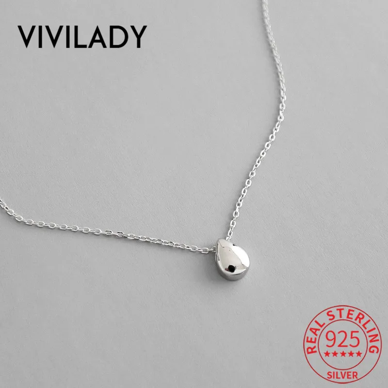 VIVIADY подлинное 925 пробы Серебряное милое мини-ожерелье в форме капли женское колье INS Трендовое женское ювелирное изделие для вечеринки