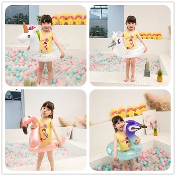 

Baby Swimming Ring Unicorn Circle Inflatable Flamingo Peacock Pool tube Toy shiny unicorn baby water bed Mattress Swim ring