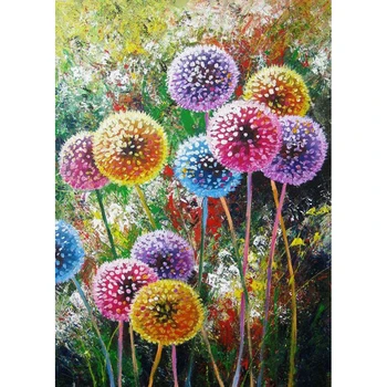 

3D Square/Round Drill,5D DIY Diamond Painting "Colorful Dandelion" Diamond Embroidery Cross Stitch Rhinestone Decoration