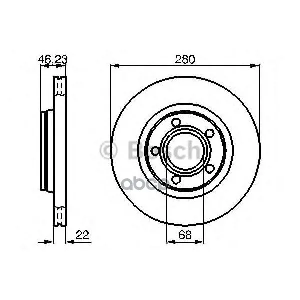 Диск Тормозной Передний Audi A4(B5-B7), A8(4d_, 4e_), Vw Passat 3b_) 0986478869 Bosch арт. 0986478869