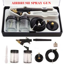 Профессиональный набор воздушных кистей, мини аэрограф, распылитель, инструмент для художественных работ, инструмент для нанесения краски на тело, дизайн ногтей, автомобиль, 170 см, воздушный шланг, 20 мл, крышка кувшина