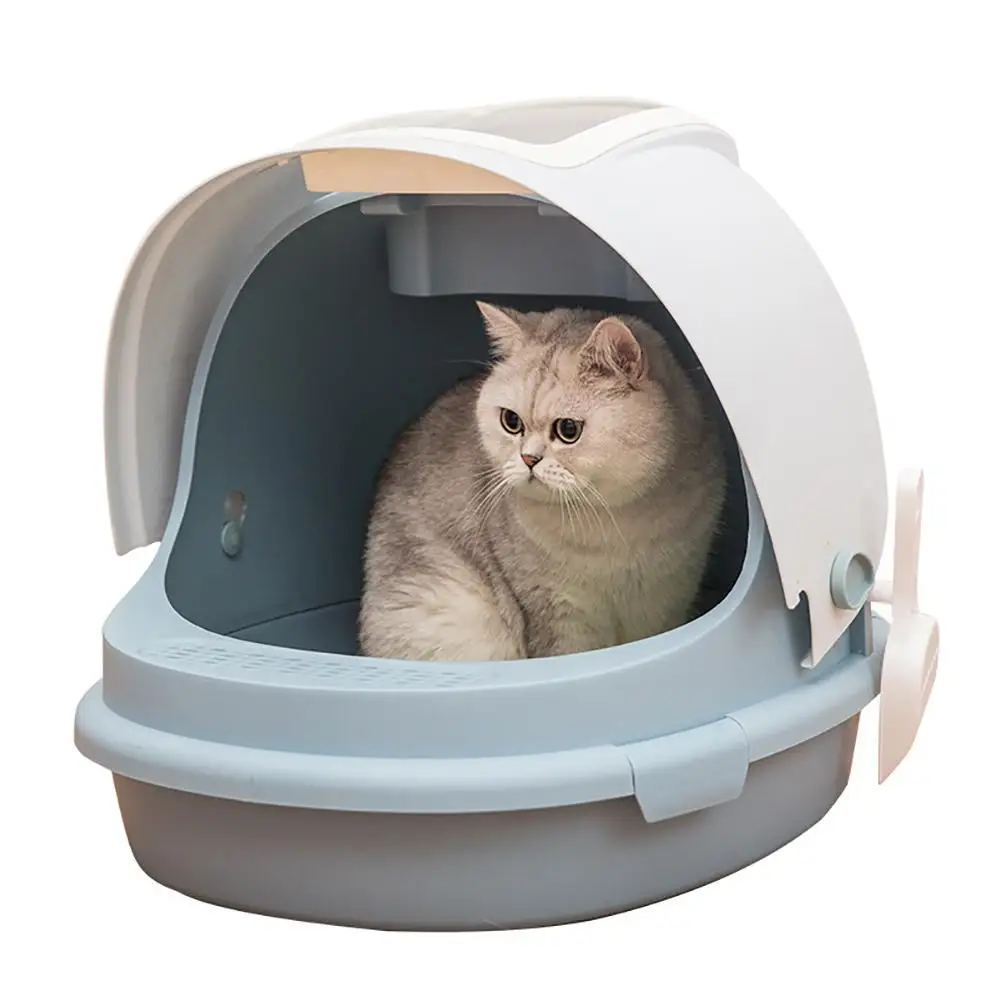 Полностью закрытый Большой Анти-брызг дезодорант мусорный ящик туалет для домашних животных для кошки