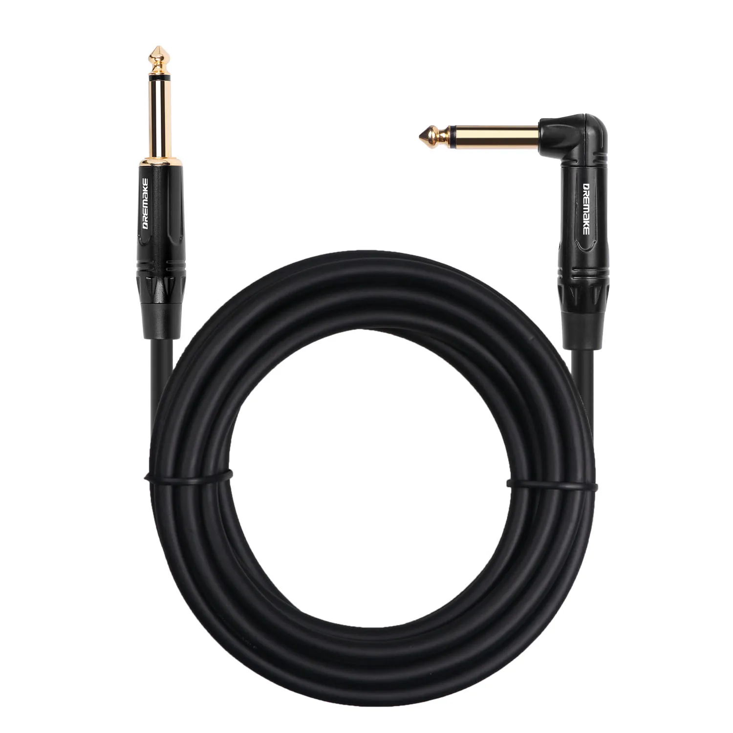 DREMAKE 6.35mm TS 1/4 Inch Male to 1/4 Inch Male L-S 뷱 ȣ  ڵ 6.35mm to 6.35mm ׷  ̺