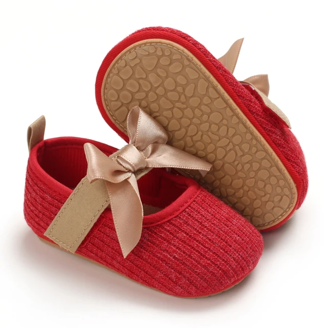 Baby Spring And Autumn Style Lovely Bow Solid Color Soft Sole Princess Shoes 0-18 Months Newborn Baby Casual Walking Shoes D39