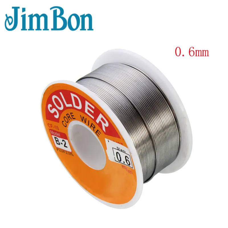 JimBon 63/37 0 5 мм 2 паяльная проволока с канифольным ядром флюс 2% Оловянно свинцовый