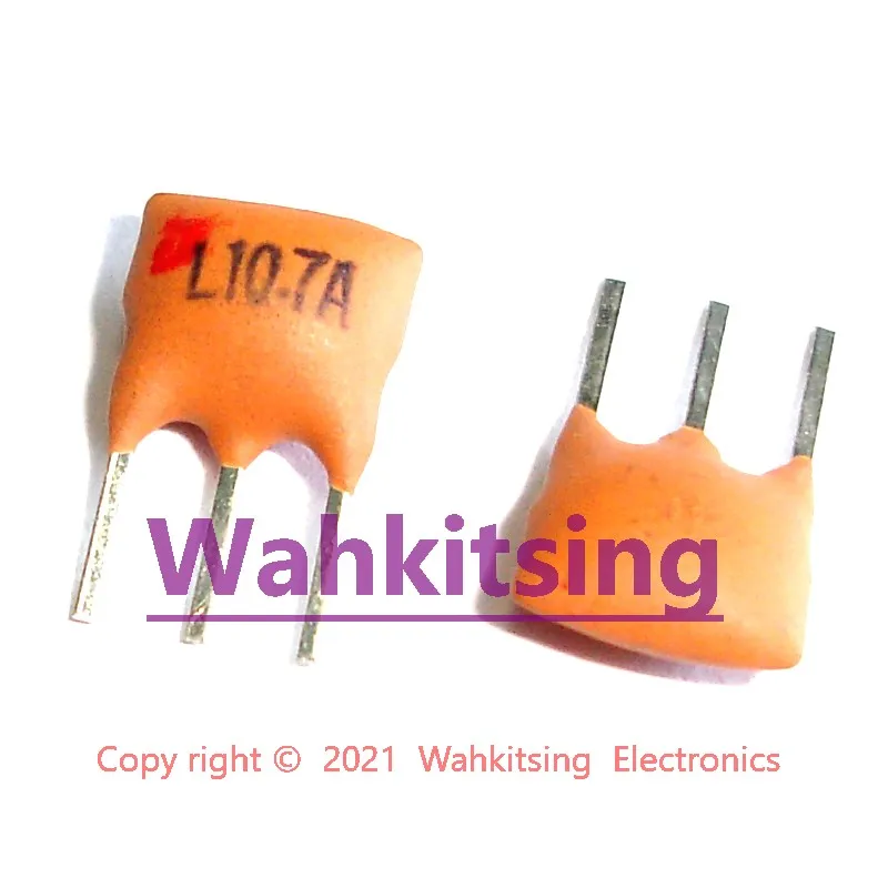 10 PCS 10.7MHz 3Pin Ceramic Crystal Oscillator Resonator L10.7A 10M7 10.7M 3P SFE10.7MA5-A